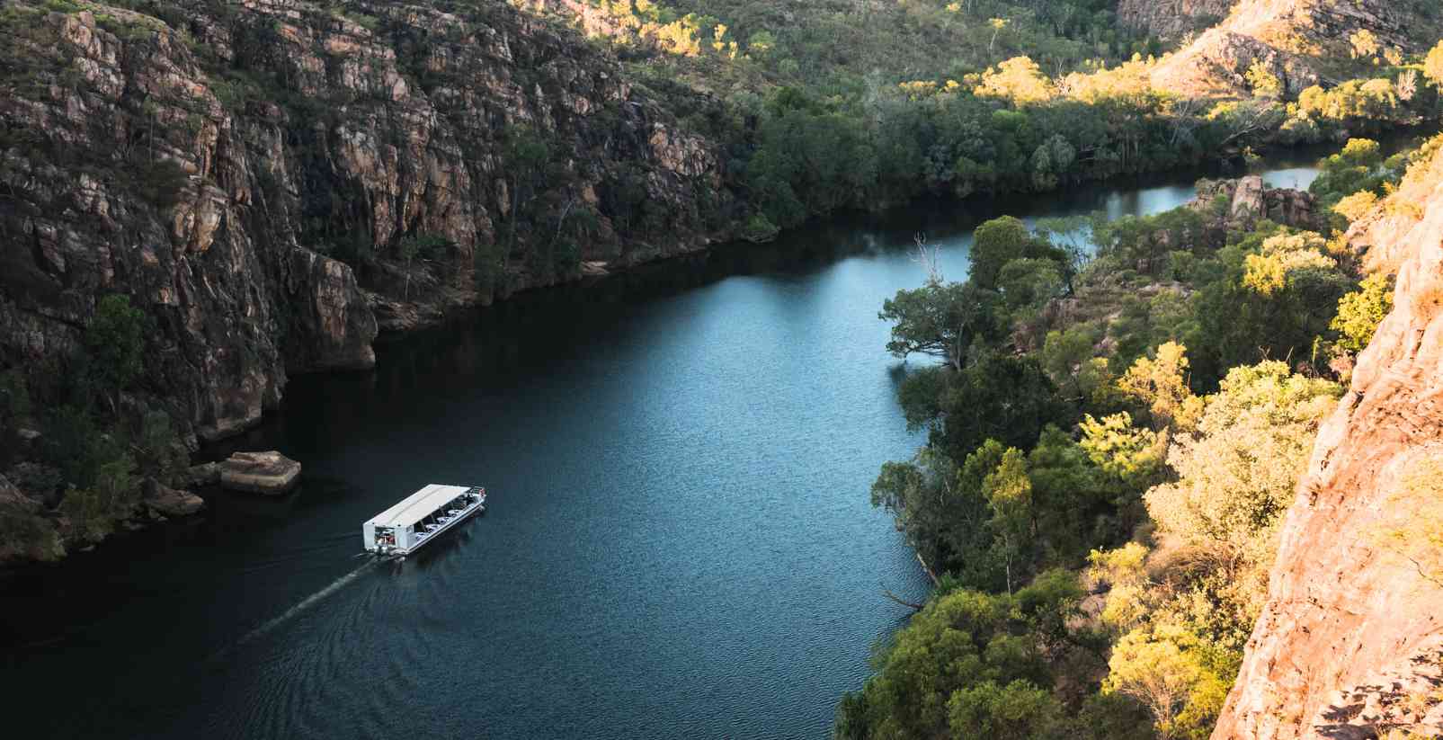 river cruise boat going up Katherine Gorge