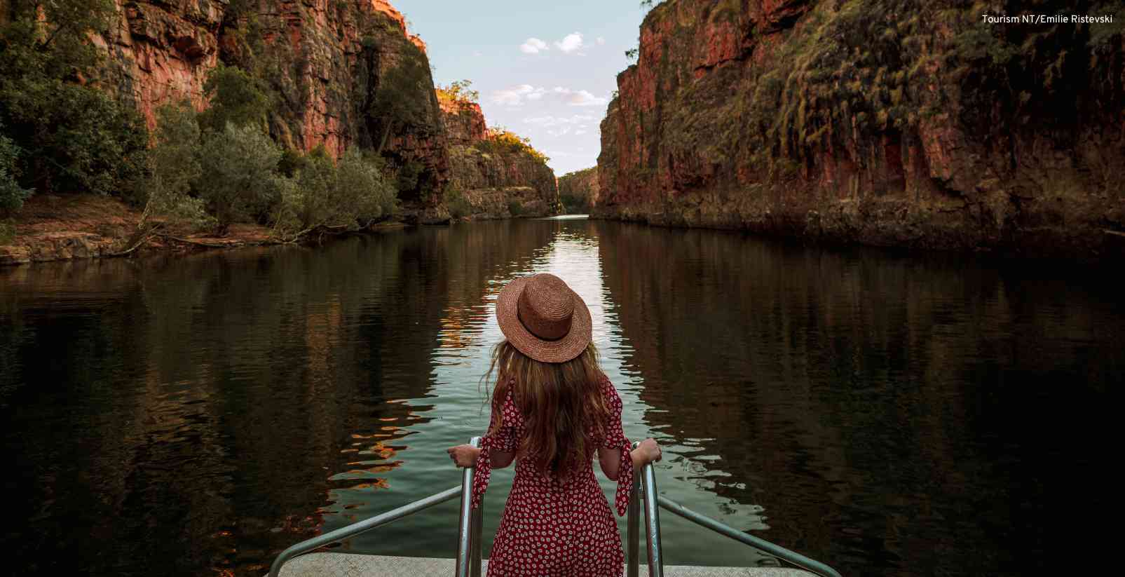 woman standing on boat