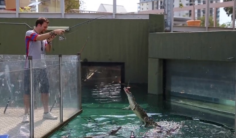 Fishing at Crocosaurus Cove