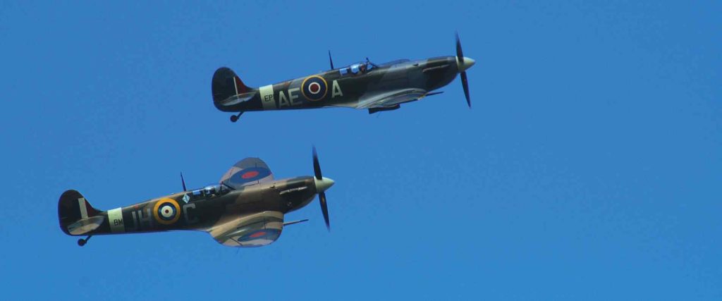 Two spitfire's in the sky